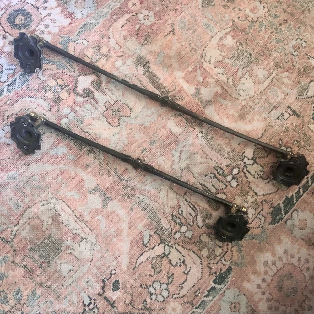 Amerock Carriage House Antiqued Brass Bathroom Towel Rack Bar MCM Bath Hand Set